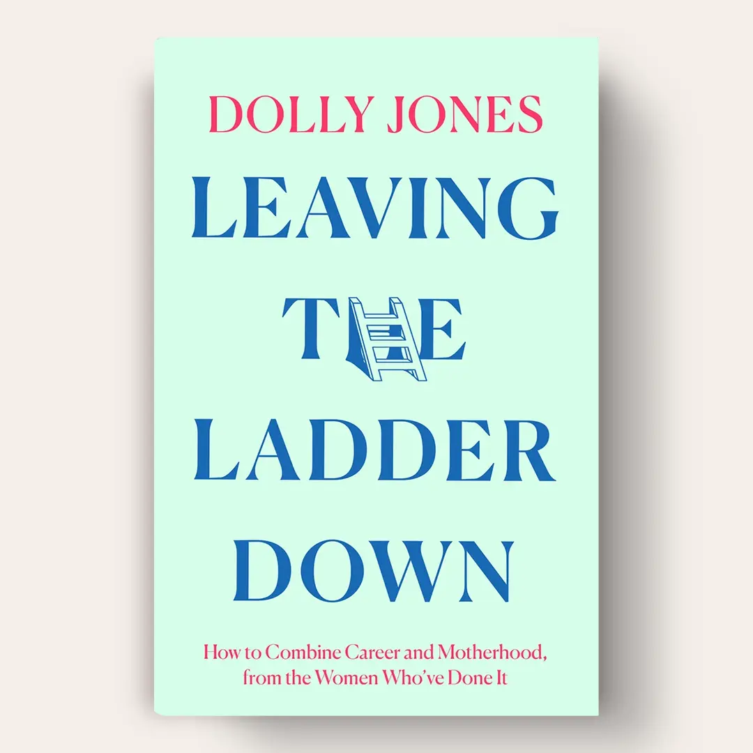 Book cover about women coming back to work after maternity leave, bright blue