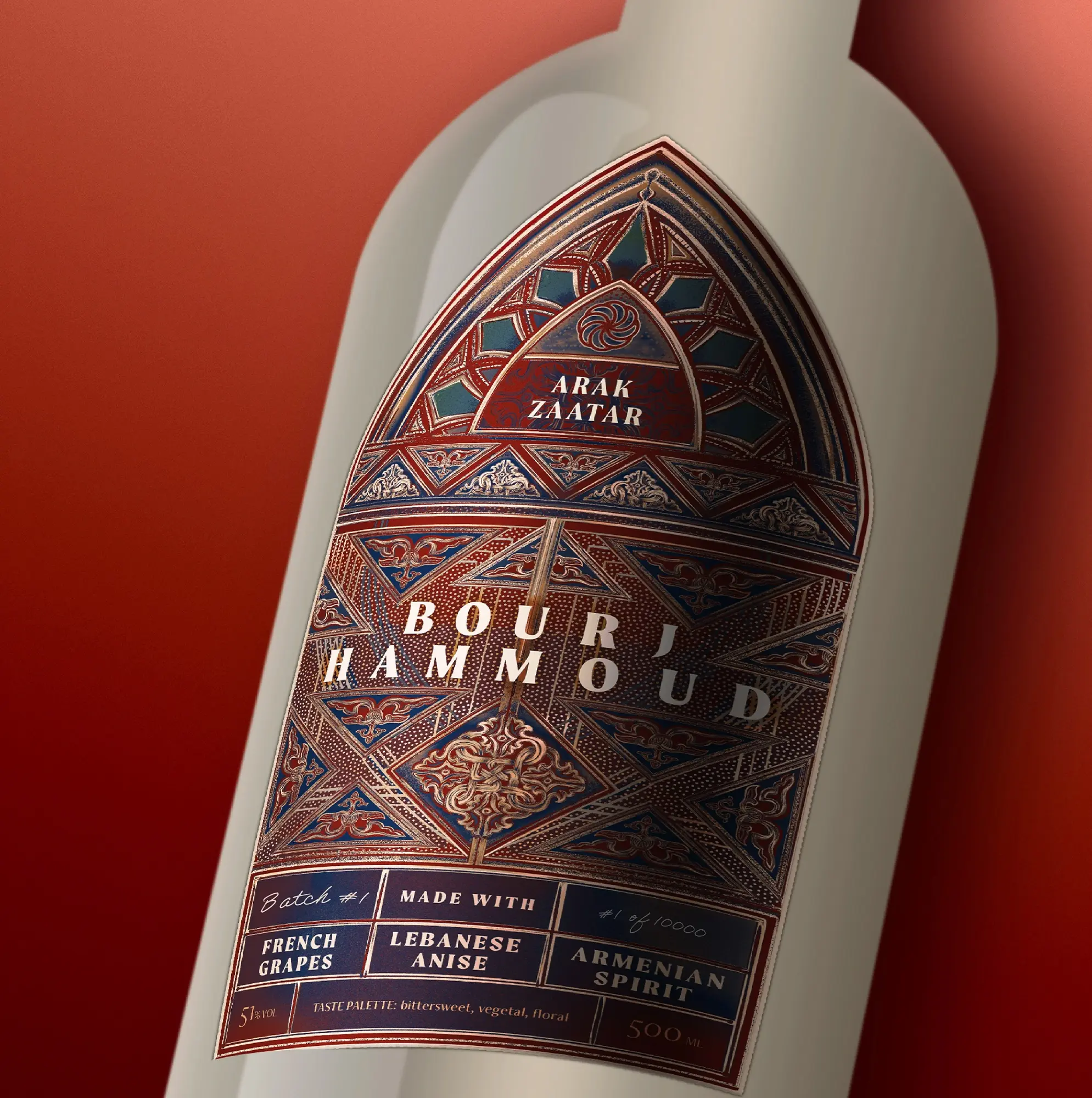 A package design and illustration for an Arak brand